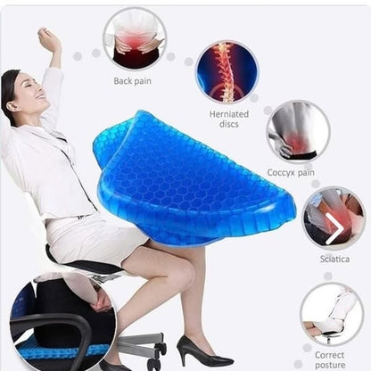 COMBO COMFY CURVE: Bienestar para tu Espalda – Cojín en Gel + Almohada Lumbar